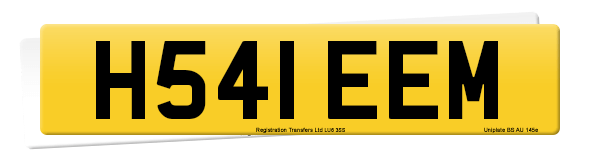 Registration number H541 EEM